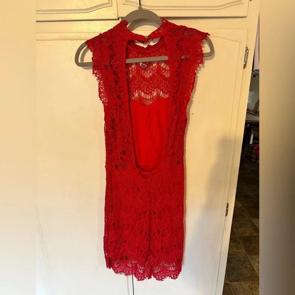 FREE PEOPLE Intimately Daydream Lace Slip Mini Dress, Size Medium NWT
